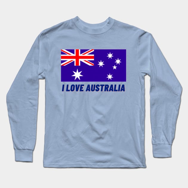 I love Australia Long Sleeve T-Shirt by Jo3Designs